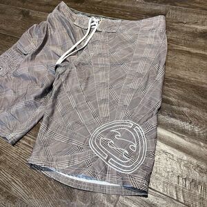 Billabong Board Shorts Mens 33 Brown Andy Irons Rising Sun Signature Series RARE